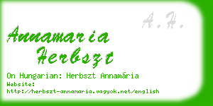 annamaria herbszt business card