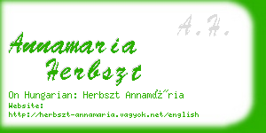 annamaria herbszt business card